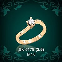 Кольцо "Одинарка" ДК-5178 восковка