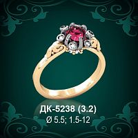 Кольцо "Одинарка" ДК-5238 восковка