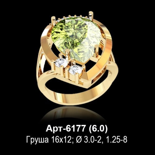 Кольцо Арт-6177 восковка