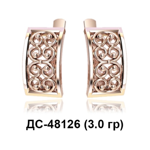 Серьги ДС-48126 восковка