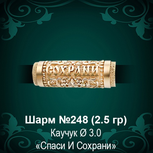 Шарм "Спаси и Сохрани" №248 восковка