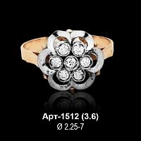 Кольцо Арт-1512 восковка