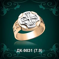 Мужской перстень "С Крестом" ДК-9831 восковка