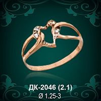 Кольцо "Сердце" ДК-2046 восковка