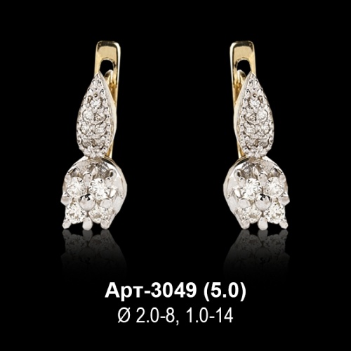 Серьги Арт-3049 восковка