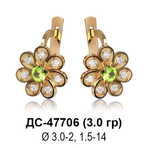 Серьги ДС-47706 восковка Серьги ДС-47706 восковка