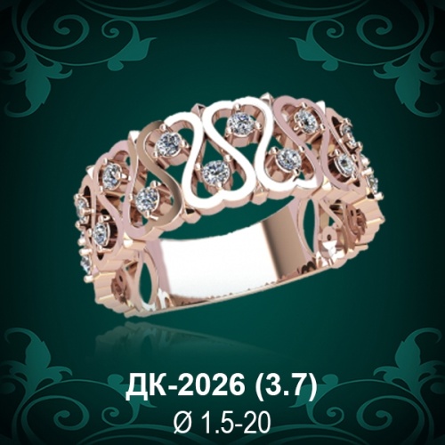 Кольцо "Сердце" ДК-2026 восковка Кольцо "Сердце" ДК-2026 восковка