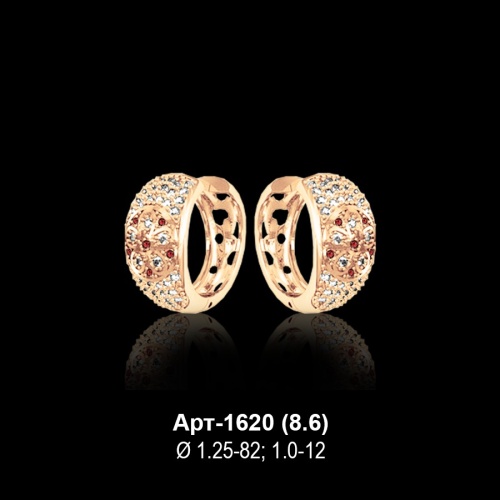 Серьги "Бублики" Арт-1620 восковка