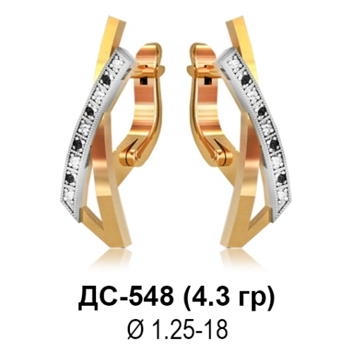 Серьги ДС-548 восковка