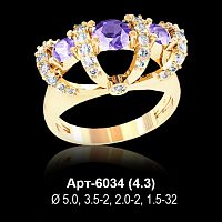 Кольцо Арт-6034 восковка