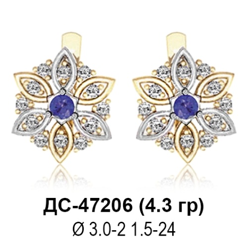 Серьги ДС-47206 восковка