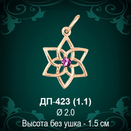 Оберег "Раскрытый лотос" ДП-423 восковка