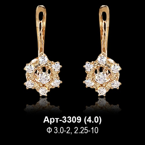 Серьги Арт-3309 восковка Серьги Арт-3309 восковка