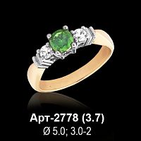 Кольцо Арт-2778 восковка