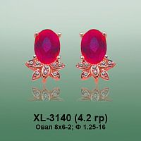 Серьги XL-3140 опока