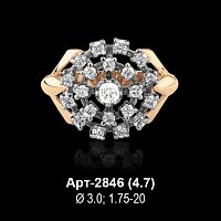 Кольцо Арт-2846 восковка