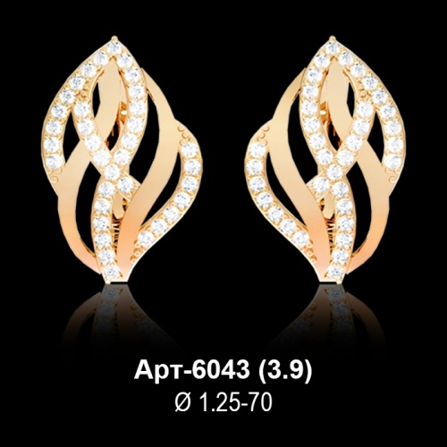 Серьги Арт-6043 восковка