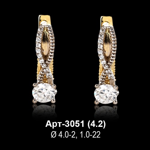 Серьги Арт-3051 восковка