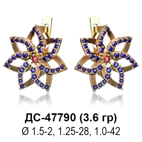 Серьги ДС-47790 восковка