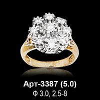 Кольцо Арт-3387 восковка