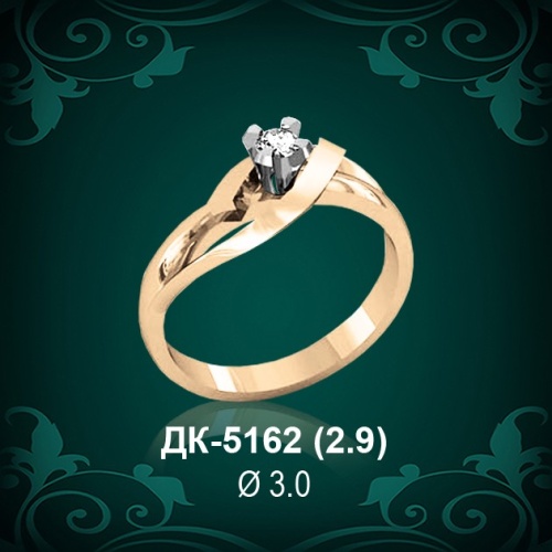 Кольцо "Одинарка" ДК-5162 восковка Кольцо "Одинарка" ДК-5162 восковка