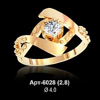 Кольцо Арт-6028 восковка