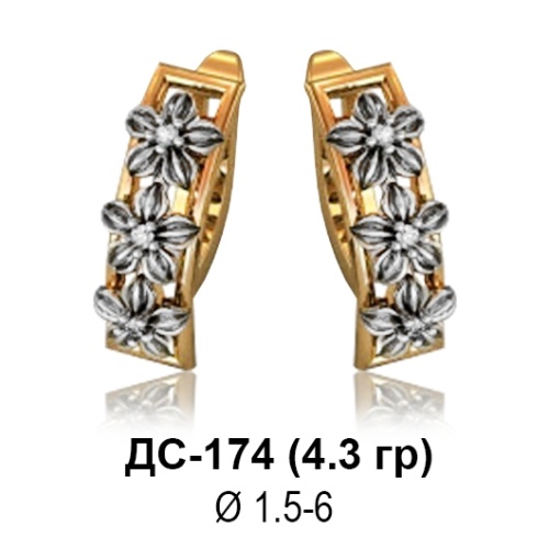Серьги ДС-174 восковка