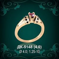 Кольцо "Одинарка" ДК-5148 восковка