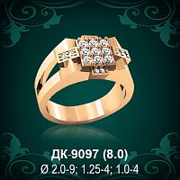 Мужской перстень ДК-9097 восковка