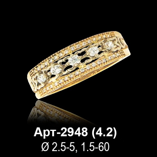 Кольцо Арт-2948 восковка