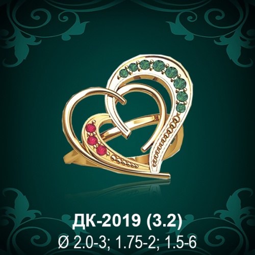 Кольцо "Сердце" ДК-2019 восковка Кольцо "Сердце" ДК-2019 восковка