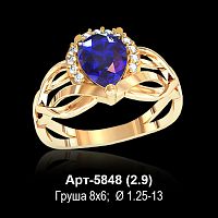 Кольцо Арт-5848 восковка