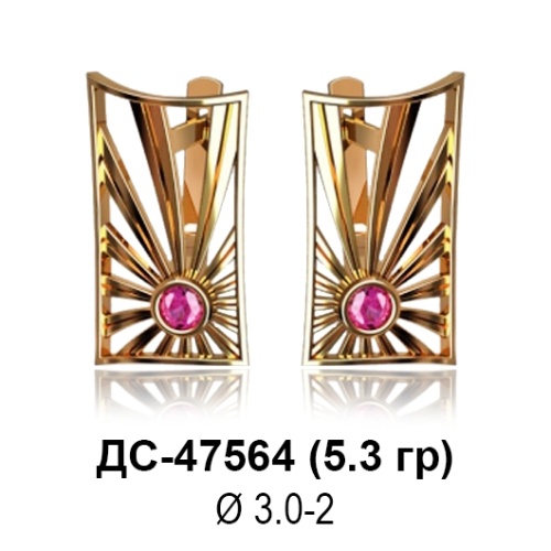 Серьги ДС-47564 восковка