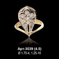Кольцо Арт-3039 восковка