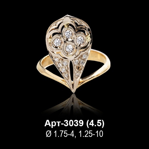 Кольцо Арт-3039 восковка