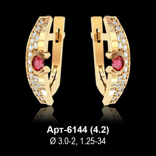 Серьги Арт-6144 восковка