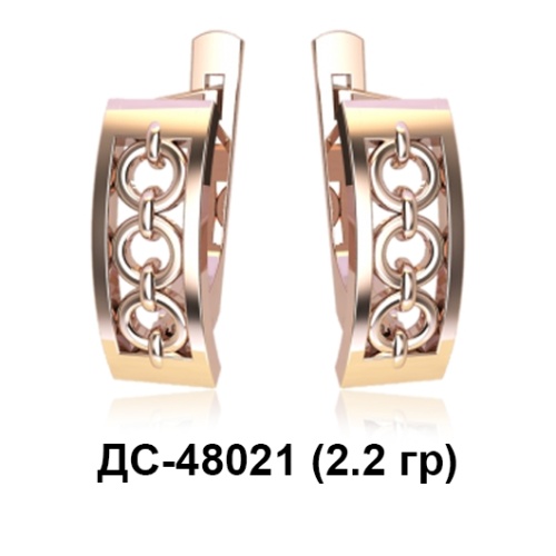 Серьги ДС-48021 восковка