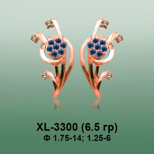 Серьги XL-3300 опока