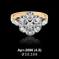 Кольцо Арт-2696 восковка