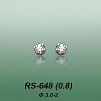 Серьги "Гвоздики" RS-648 опока