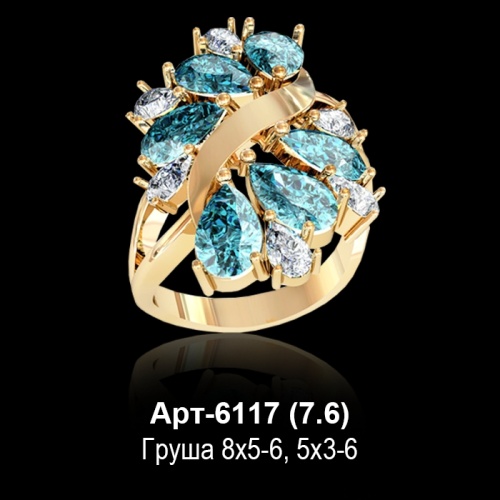 Кольцо Арт-6117 восковка