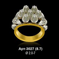 Кольцо Арт-3027 восковка