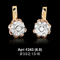 Серьги Арт-1243 восковка