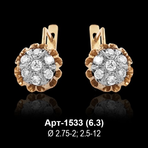 Серьги Арт-1533 восковка Серьги Арт-1533 восковка