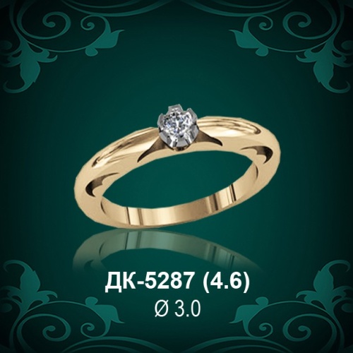 Кольцо "Одинарка" ДК-5287 восковка Кольцо "Одинарка" ДК-5287 восковка