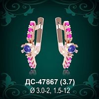 Серьги ДС-47867 восковка