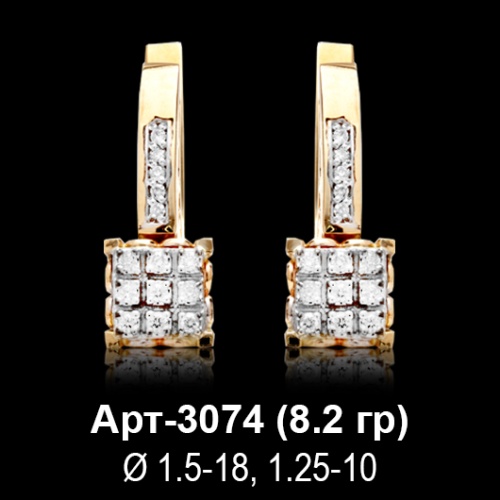 Серьги Арт-3074 восковка Серьги Арт-3074 восковка