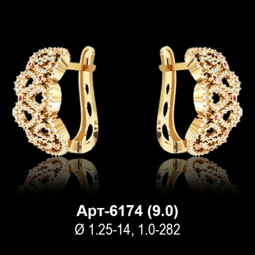 Серьги Арт-6174 восковка