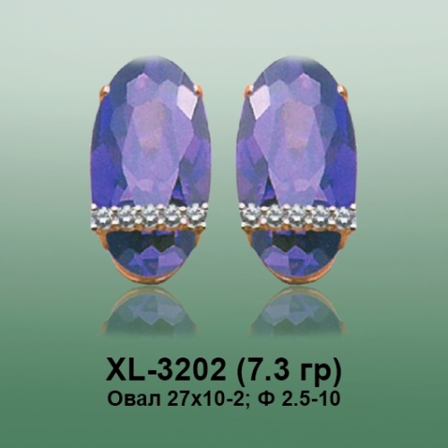 Серьги XL-3202 опока