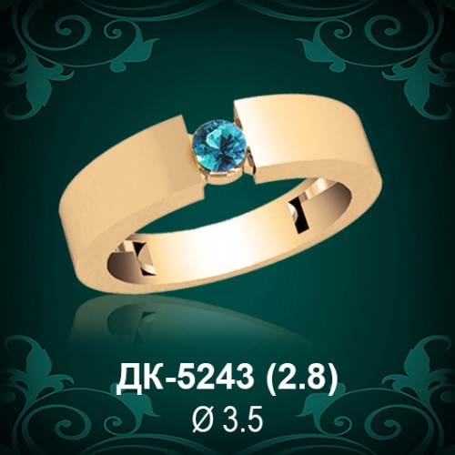 Кольцо "Одинарка" ДК-5243 восковка Кольцо "Одинарка" ДК-5243 восковка